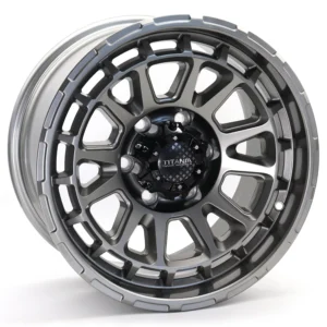 Titania Race Wheels 17-inch Off-Road Alloy Wheel | 6x139.7 (6x5.5) Bolt Pattern | +12mm Offset | 106.1mm Center Bore | Matte Gray