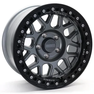 Titania Offroad Beadlock-U4B 17-inch Off-Road Alloy Wheel | 5x127 (5x5) | -12mm Offset | Satin Black or Matte Graphite