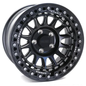 Titania Offroad Beadlock-U4B Wheel 17-inch | 5x127 (5x5) Bolt Pattern | -12mm Offset | MRU4B Matte Black Finish | 71.6mm Center Bore
