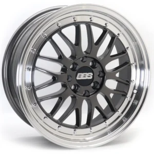 BBS 17-inch Premium Multi-Spoke Alloy Wheel – Dark Grey with Polished Lip | Dual PCD 4x100 / 4x114.3, ET35, CB73.1 – Style 2171
