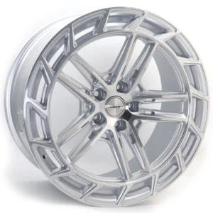 Vossen 20-Inch Mesh-Spoke Alloy Wheels | 5x114.3 (5x113.1) ET35 Machined Silver | Staggered or Square Setup