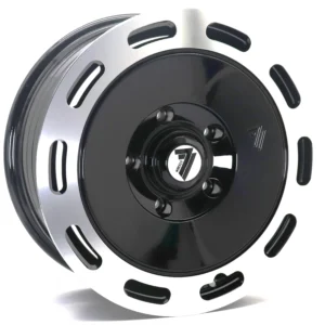 77 Wheels 17x7.5 Off-Road Alloy Wheel | 5x150 PCD | ET25 | Gloss Black with Polished Lip (CB 110.1mm)