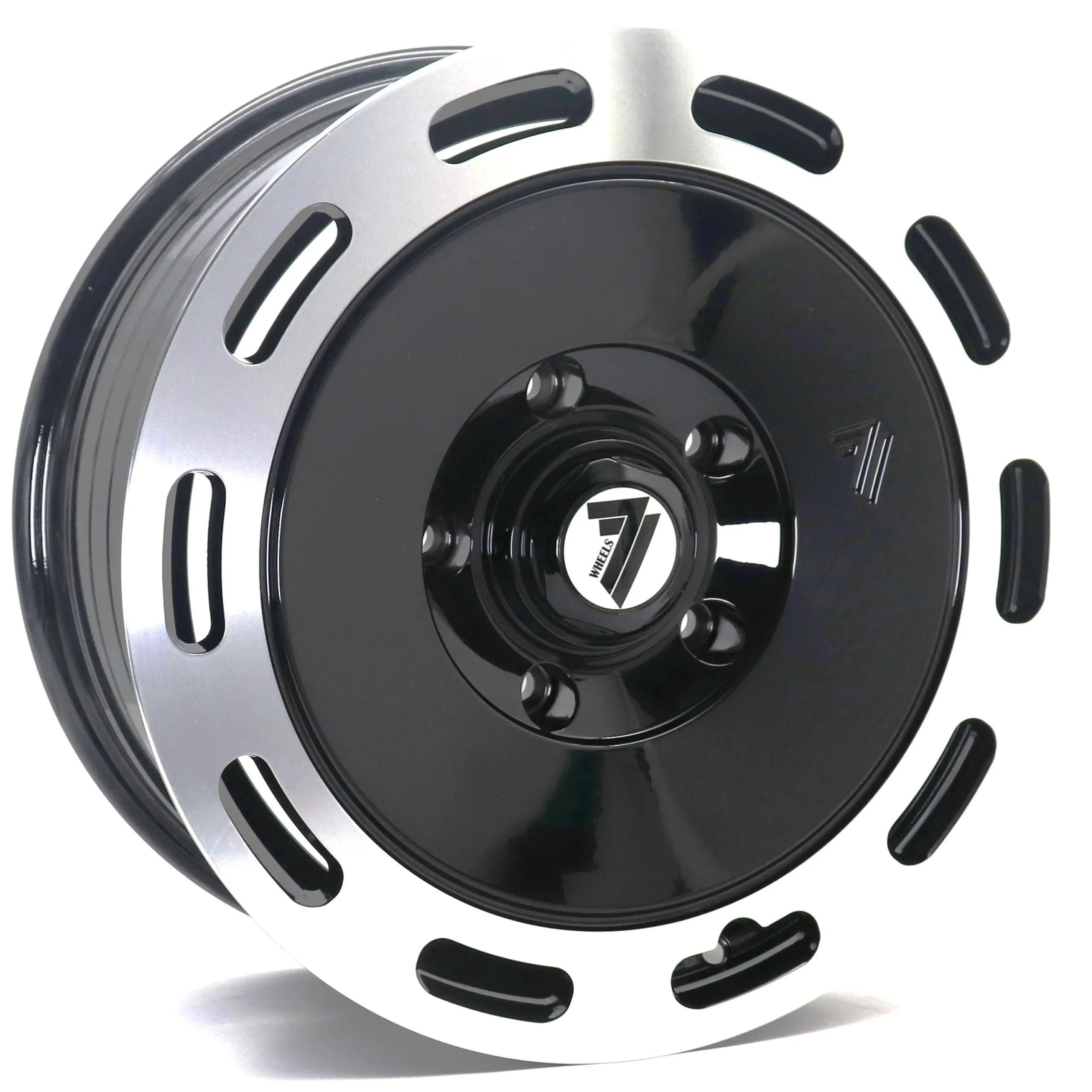 77 17X7.5 5X150 ET25 BLACK LIP POLISH (CB110.1)