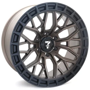 7Wheels 20-inch Off-Road Alloy Wheel | PCD 6x139.7 | ET 0 Offset | CB 110.1mm – Matte Bronze / Matte Black / Dark Grey