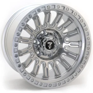7Wheels 17-inch Off-Road Alloy Wheel PCD 6x139.7 ET0 CB110.1 – Machined Silver Finish