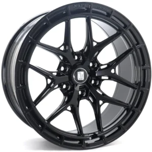 20-inch Tank Style Alloy Wheel | 6x139.7 PCD | ET15 Offset | Matte and Glossy Black and Dark Grey Finish