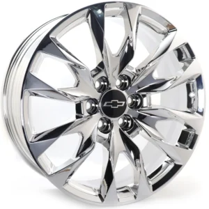 22-inch Chevrolet Silverado High Country Style Wheel – 6x139.7 PCD, ET27 Offset, Full Chrome Finish (CB 78.1mm)