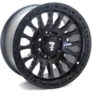 7Wheels Off-Road Alloy Wheel 17x9 | PCD 6x139.7 | ET 0 | CB 110.1 (Matte Black / Matte Grey with Black Lip)