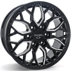 18-inch Oasis C163 Alloy Wheel – Matte Black with Machined Face (PCD 6x139.7 / ET24 / CB 106.1)